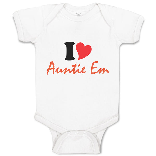 Baby Clothes I Heart Auntie Em Aunt Baby Bodysuits Boy & Girl Cotton