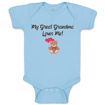 Baby Clothes My Great Grandma Loves Me! Grandparents Baby Bodysuits Cotton