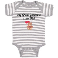 Baby Clothes My Great Grandma Loves Me! Grandparents Baby Bodysuits Cotton