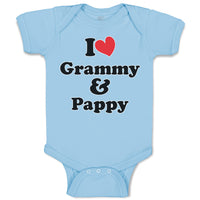 Baby Clothes I Love My Grammy and Pappy Grandparents Baby Bodysuits Cotton