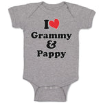 Baby Clothes I Love My Grammy and Pappy Grandparents Baby Bodysuits Cotton