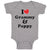 Baby Clothes I Love My Grammy and Pappy Grandparents Baby Bodysuits Cotton