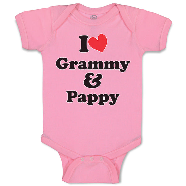 Baby Clothes I Love My Grammy and Pappy Grandparents Baby Bodysuits Cotton