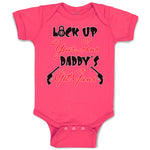 Baby Clothes Lock up Your Sons Daddy's Got Gun Dad Father's Day Baby Bodysuits