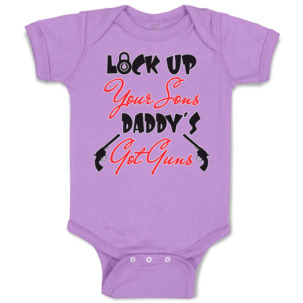Lock up Your Sons Daddy's Got Gun Dad Father's Day