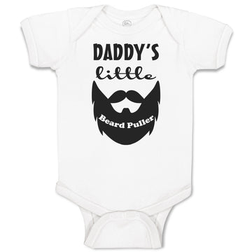 Baby Clothes Daddy's Little Beard Puller B Dad Father's Day Funny Baby Bodysuits