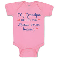 Baby Clothes My Grandpa Send Me Kisses from Heaven Grandpa Grandfather Cotton