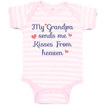 Baby Clothes My Grandpa Send Me Kisses from Heaven Grandpa Grandfather Cotton