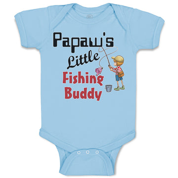 Baby Clothes Papaw's Little Fishing Buddy Grandpa Grandfather Dad Father's Day