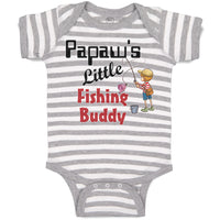 Baby Clothes Papaw's Little Fishing Buddy Grandpa Grandfather Dad Father's Day