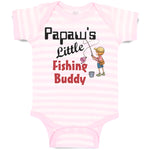 Baby Clothes Papaw's Little Fishing Buddy Grandpa Grandfather Dad Father's Day