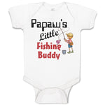 Baby Clothes Papaw's Little Fishing Buddy Grandpa Grandfather Dad Father's Day