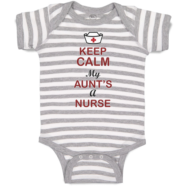 Baby Clothes Keep Calm My Aunt Is A Nurse Baby Bodysuits Boy & Girl Cotton