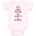 Baby Clothes Keep Calm My Aunt Is A Nurse Baby Bodysuits Boy & Girl Cotton