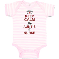 Baby Clothes Keep Calm My Aunt Is A Nurse Baby Bodysuits Boy & Girl Cotton