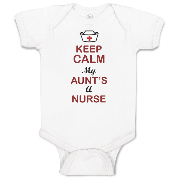 Baby Clothes Keep Calm My Aunt Is A Nurse Baby Bodysuits Boy & Girl Cotton