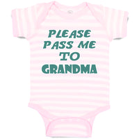 Baby Clothes Please Pass Me to Grandma B Grandmother Baby Bodysuits Cotton