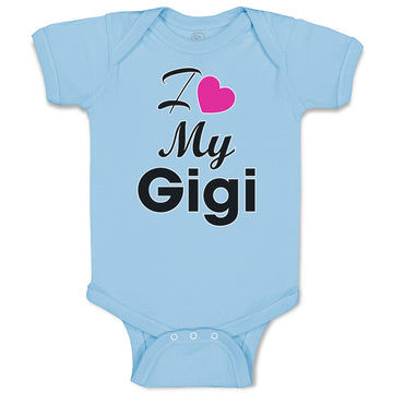 Baby Clothes I Love My Gigi Grandmother Grandma Baby Bodysuits Boy & Girl Cotton