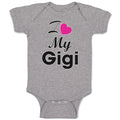 Baby Clothes I Love My Gigi Grandmother Grandma Baby Bodysuits Boy & Girl Cotton