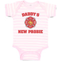 Baby Clothes Daddy's New Probie Cop Police Baby Bodysuits Boy & Girl Cotton