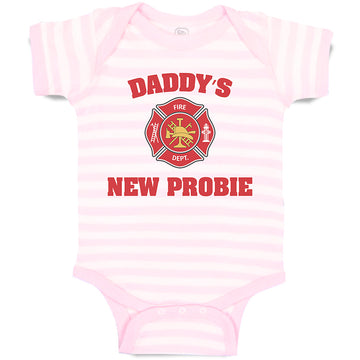 Baby Clothes Daddy's New Probie Cop Police Baby Bodysuits Boy & Girl Cotton