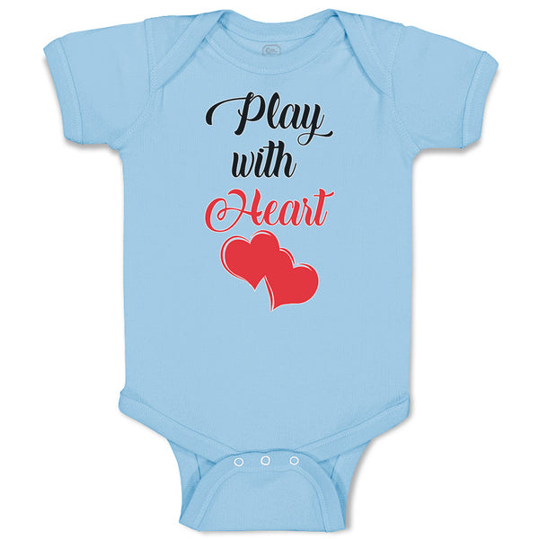 Baby Clothes Play with Heart Baby Bodysuits Boy & Girl Newborn Clothes Cotton