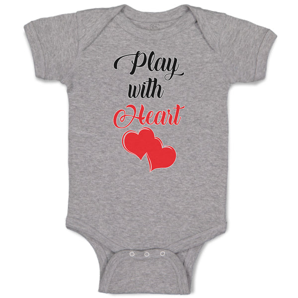 Baby Clothes Play with Heart Baby Bodysuits Boy & Girl Newborn Clothes Cotton