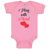 Baby Clothes Play with Heart Baby Bodysuits Boy & Girl Newborn Clothes Cotton