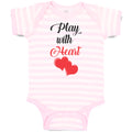 Baby Clothes Play with Heart Baby Bodysuits Boy & Girl Newborn Clothes Cotton