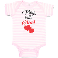 Baby Clothes Play with Heart Baby Bodysuits Boy & Girl Newborn Clothes Cotton