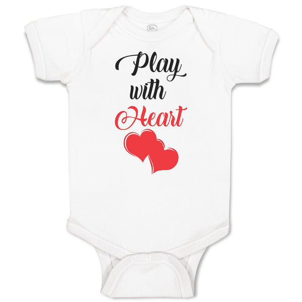 Baby Clothes Play with Heart Baby Bodysuits Boy & Girl Newborn Clothes Cotton