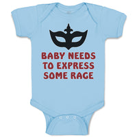 Baby Clothes Baby Needs to Express Some Rage Baby Bodysuits Boy & Girl Cotton