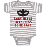 Baby Clothes Baby Needs to Express Some Rage Baby Bodysuits Boy & Girl Cotton