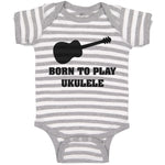 Baby Clothes Born to Play Ukulele Baby Bodysuits Boy & Girl Cotton