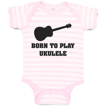 Baby Clothes Born to Play Ukulele Baby Bodysuits Boy & Girl Cotton