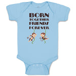 Baby Clothes Born Together Friends Forever Baby Bodysuits Boy & Girl Cotton