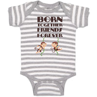 Baby Clothes Born Together Friends Forever Baby Bodysuits Boy & Girl Cotton