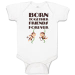 Baby Clothes Born Together Friends Forever Baby Bodysuits Boy & Girl Cotton