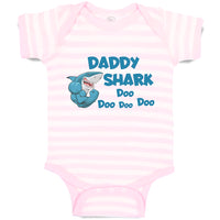 Baby Clothes Daddy Shark Doo Doo Doo Doo Baby Bodysuits Boy & Girl Cotton