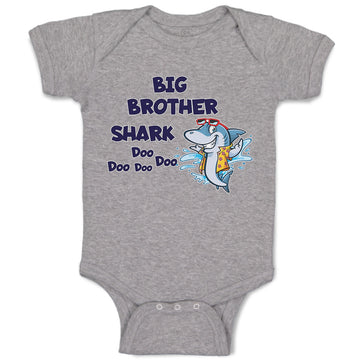 Baby Clothes Big Brother Shark Doo Doo Doo Doo Baby Bodysuits Boy & Girl Cotton