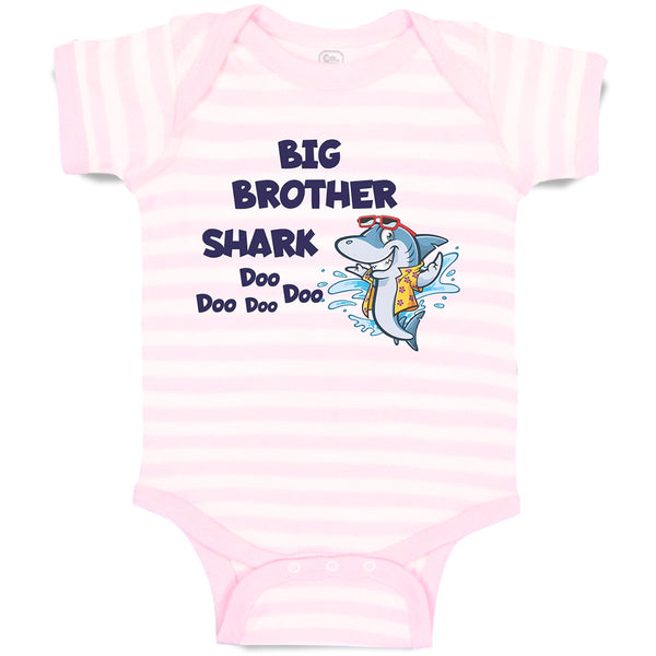 Baby Clothes Big Brother Shark Doo Doo Doo Doo Baby Bodysuits Boy & Girl Cotton
