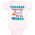 Baby Clothes Grandpa Thinks I'M out of This World Baby Bodysuits Cotton