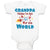 Baby Clothes Grandpa Thinks I'M out of This World Baby Bodysuits Cotton