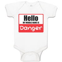 Baby Clothes Hello My Middle Name Is Danger Baby Bodysuits Boy & Girl Cotton