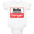 Baby Clothes Hello My Middle Name Is Danger Baby Bodysuits Boy & Girl Cotton