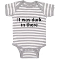 Baby Clothes It Was Dark in There Baby Bodysuits Boy & Girl Cotton