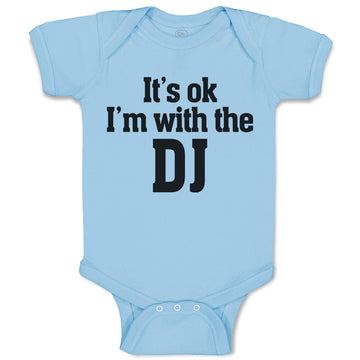 Baby Clothes It's Ok I'M with The Dj Baby Bodysuits Boy & Girl Cotton