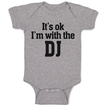 Baby Clothes It's Ok I'M with The Dj Baby Bodysuits Boy & Girl Cotton