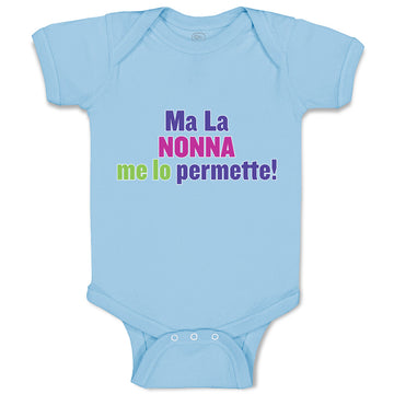 Baby Clothes Ma La Nonna Me Lo Permette! Baby Bodysuits Boy & Girl Cotton