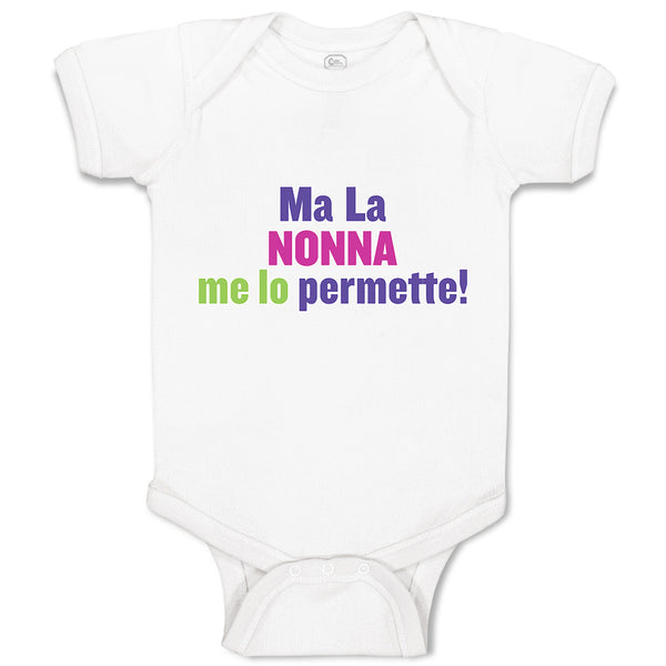 Baby Clothes Ma La Nonna Me Lo Permette! Baby Bodysuits Boy & Girl Cotton
